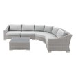 white cream sectional Modway Furniture Sofa Sectionals Light Gray Gray