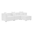 long sectional Modway Furniture Sofa Sectionals White