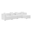 velvet l couch Modway Furniture Sofa Sectionals White