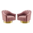 black and white sectional Modway Furniture Lounge Chairs and Chaises Dusty Rose