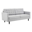 best sleeper sectional for small spaces Modway Furniture Sofas and Armchairs Light Gray