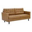 blue leather chaise sofa Modway Furniture Sofas and Armchairs Tan