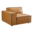 cream leather chaise Modway Furniture Sofas and Armchairs Tan