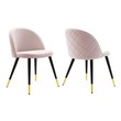 dining chairs with silver legs Modway Furniture Dining Chairs Pink