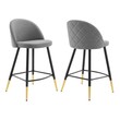 Modway Furniture Bar Chairs and Stools, Black,ebonyGold,Gray,Grey, Bar,Counter, Metal, Bar and Counter Stools, 889654975489, EEI-4528-LGR