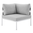 3pc patio bistro set Modway Furniture Sofa Sectionals Gray Gray