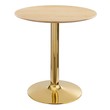 round table with chairs Modway Furniture Bar and Dining Tables Gold Natural