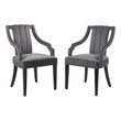 dining side chairs with arms Modway Furniture Dining Chairs Gray