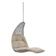 Outdoor Beds Modway Furniture Landscape Light Gray Beige EEI-4589-LGR-BEI 889654947585 Daybeds and Lounges Beige Cream beige ivory sand n Light Gray Light Gray Beige Li Synthetic Rattan Chaise Chair Hanging 