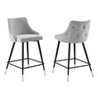 bar height wicker chairs Modway Furniture Bar and Counter Stools Light Gray