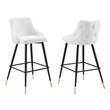 oak barstools with back Modway Furniture Bar and Counter Stools White