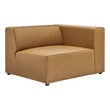 leather l couch Modway Furniture Sofas and Armchairs Tan