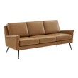 modern sofa fabric Modway Furniture Sofas and Armchairs Black Tan