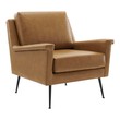 beige mid century accent chair Modway Furniture Sofas and Armchairs Black Tan