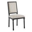 din8ng table and chairs Modway Furniture Dining Chairs Black Beige