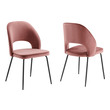 white wood dining chairs Modway Furniture Dining Chairs Black Dusty Rose