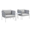 patio set black Modway Furniture Sofa Sectionals Gray Gray