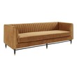 velvet sleeper couch Modway Furniture Sofas and Armchairs Cognac