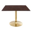 marble dining table for 8 Modway Furniture Bar and Dining Tables Gold Cherry Walnut