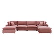 blush sleeper sofa Modway Furniture Sofas and Armchairs Dusty Rose