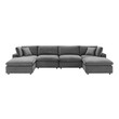 brown leather sectional ashley furniture Modway Furniture Sofas and Armchairs Gray
