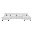 microfiber sectionals Modway Furniture Sofas and Armchairs White