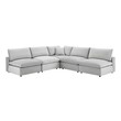 modern gray sectional sofa Modway Furniture Sofas and Armchairs Light Gray