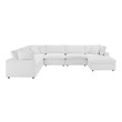 leather brown sectional couch Modway Furniture Sofas and Armchairs White