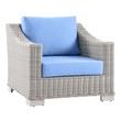 small club chairs for living room Modway Furniture Sofa Sectionals Light Gray Light Blue
