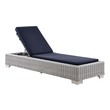 Outdoor Beds Modway Furniture Conway Light Gray Navy EEI-4843-LGR-NAV 889654932963 Daybeds and Lounges Blue navy teal turquiose indig Aluminum Aluminum Synthetic W Aluminum Chaise Chair 