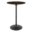 counter height table glass Modway Furniture Bar and Dining Tables Bar Tables Black Cherry Walnut