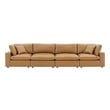 sectional and sofa in living room Modway Furniture Sofas and Armchairs Tan