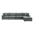 contemporary sectional modern sofa Modway Furniture Sofas and Armchairs Gray