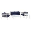 cushions for l shaped couch Modway Furniture Sofa Sectionals Gray Navy