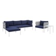 corner conversation set Modway Furniture Sofa Sectionals Gray Navy
