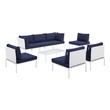 black mid century couch Modway Furniture Sofa Sectionals White Navy