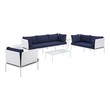 outdoor gray Modway Furniture Sofa Sectionals White Navy