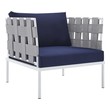 wing back chair and ottoman Modway Furniture Sofa Sectionals Chairs Gray Navy