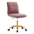 chair with high arms Modway Furniture Office Chairs Gold Dusty Rose