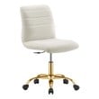 basic office chair with arms Modway Furniture Gold Ivory