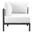 Outdoor Beds Modway Furniture Hanalei Ivory White EEI-5019-IVO-WHI 889654952046 Daybeds and Lounges Cream beige ivory sand nudeWhi Aluminum Aluminum Synthetic W Aluminum Chair 