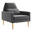 black and brown accent chair Modway Furniture Sofas and Armchairs Charcoal