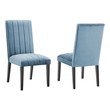 black table and bench set Modway Furniture Dining Chairs Light Blue