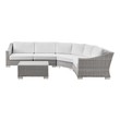 leather sectional furniture Modway Furniture Sofa Sectionals Light Gray White