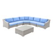 red sectional couch with chaise Modway Furniture Sofa Sectionals Light Gray Light Blue