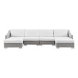 large sectional leather Modway Furniture Sofa Sectionals Light Gray White