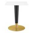 round table for 4 Modway Furniture Bar and Dining Tables Gold White