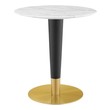 Dining Room Tables Modway Furniture Zinque Gold White EEI-5121-GLD-WHI 889654946243 Bar and Dining Tables Pedestal Black Gold White 
