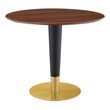 mcm table Modway Furniture Bar and Dining Tables Gold Walnut