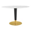 white dining table decor Modway Furniture Bar and Dining Tables Gold White